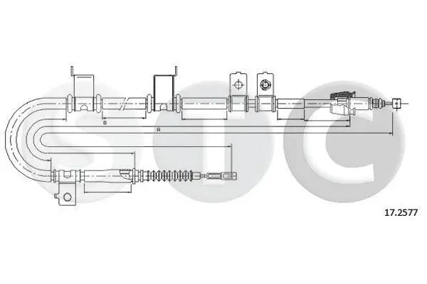Cable Pull, parking brake (T482006)