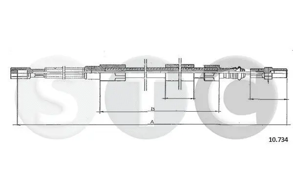 Cable Pull, parking brake (T483725)