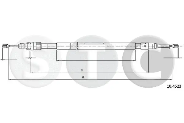Cable Pull, parking brake (T480840)