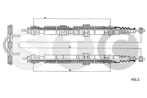 Cable Pull, parking brake (T481290)