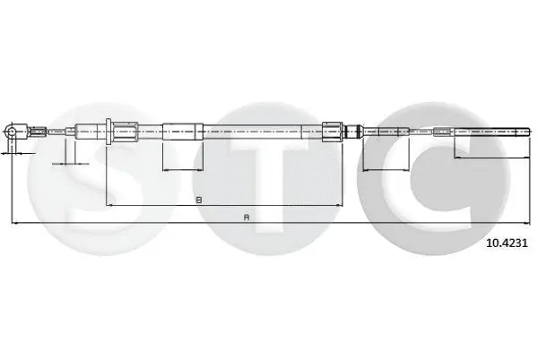 Cable Pull, parking brake (T480659)