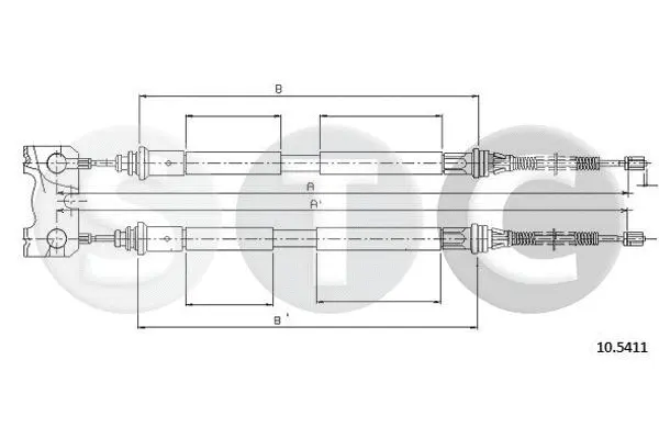 Cable Pull, parking brake (T481837)