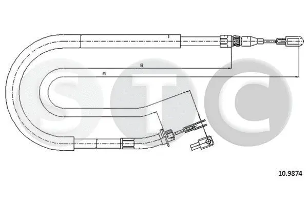 Cable Pull, parking brake (T480962)