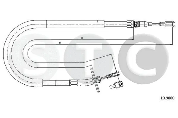 Cable Pull, parking brake (T480968)
