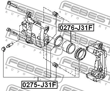 Piston, brake caliper