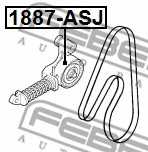 Tensioner Pulley, V-ribbed belt
