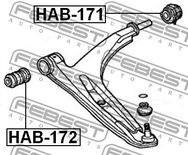 Mounting, control/trailing arm