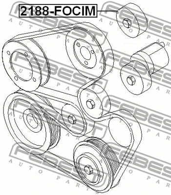 Deflection/Guide Pulley, V-ribbed belt