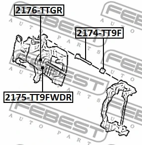 Piston, brake caliper (2176-TTGR)