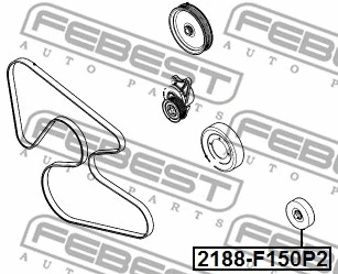 Deflection/Guide Pulley, V-ribbed belt