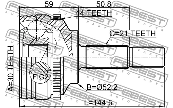 Joint Kit, drive shaft (2410-SYMBA44)