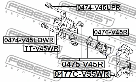 Piston, brake caliper