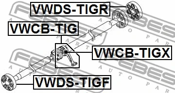 Bearing, propshaft centre bearing