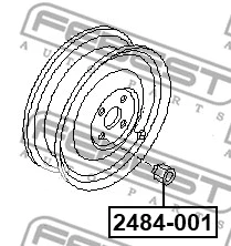 Wheel Stud (2485B-001)