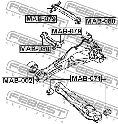 Mounting, control/trailing arm