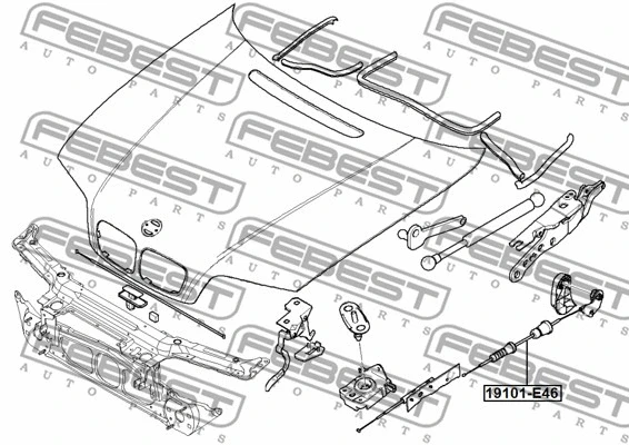 Bonnet Cable (19101-E46)