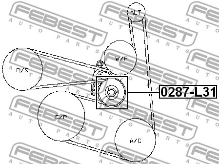 Tensioner Pulley, V-ribbed belt