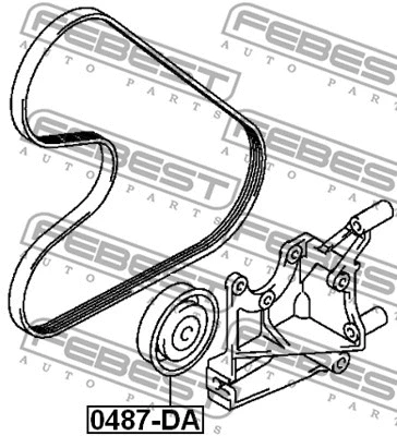Tensioner Pulley, V-ribbed belt