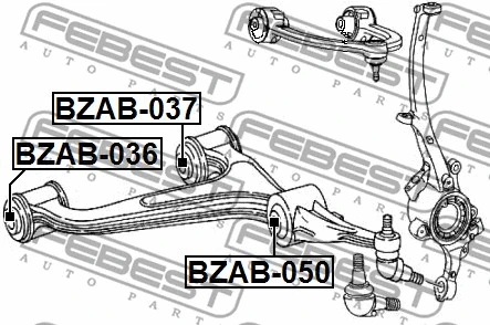 Mounting, control/trailing arm