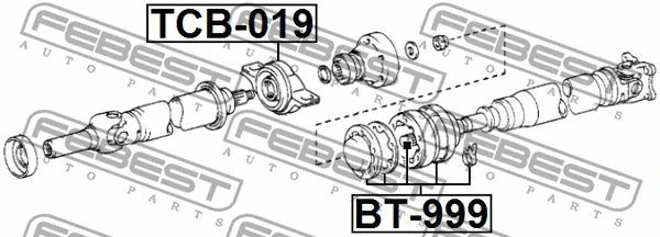 Bearing, propshaft centre bearing