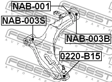 Mounting, control/trailing arm