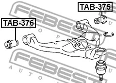 Mounting, control/trailing arm