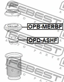 Rolling Bearing, suspension strut support mount (OPB-MERBF)