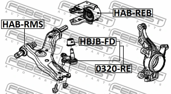 Mounting, control/trailing arm