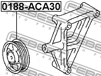 Deflection/Guide Pulley, V-ribbed belt