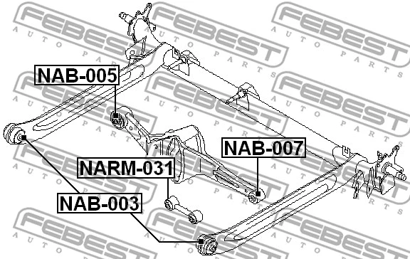 Bushing, axle beam