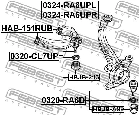 Mounting, control/trailing arm