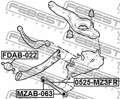 Mounting, control/trailing arm