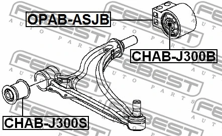 Mounting, control/trailing arm (OPAB-ASJB)