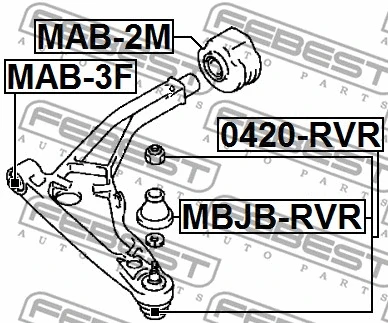 Mounting, control/trailing arm