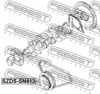 Belt Pulley, crankshaft