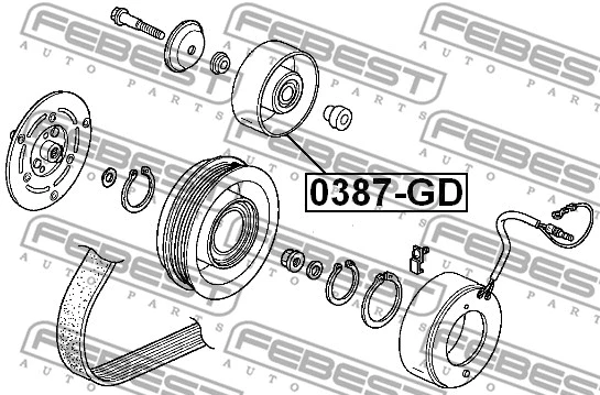 Tensioner Pulley, V-ribbed belt