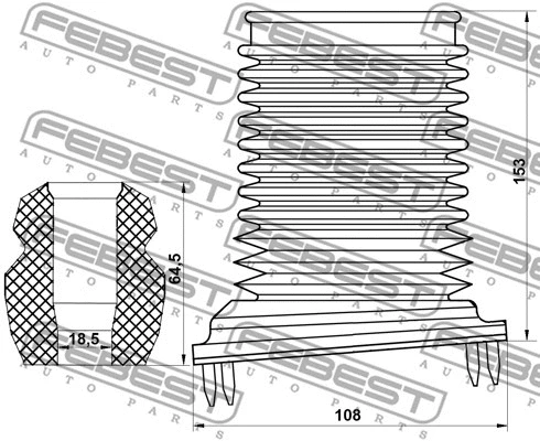 Dust Cover Kit, shock absorber
