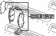Accessory Kit, disc brake pad (0203-B10RSF)