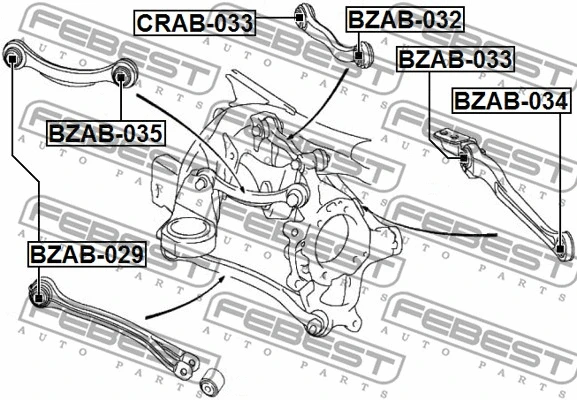 Mounting, control/trailing arm