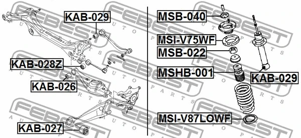 Mounting, control/trailing arm