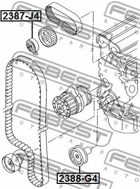 Deflection/Guide Pulley, timing belt