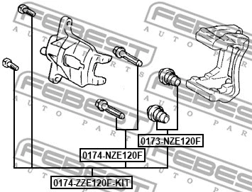 Guide Bolt, brake caliper