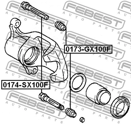 Guide Bolt, brake caliper