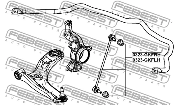 Link/Coupling Rod, stabiliser bar (0323-GKFRH)