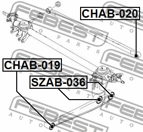 Mounting, control/trailing arm