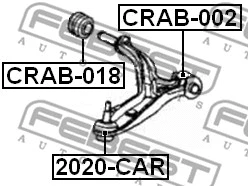 Mounting, control/trailing arm