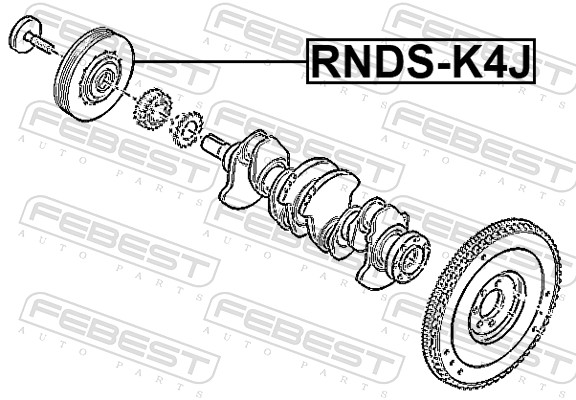 Belt Pulley, crankshaft (RNDS-K4J)