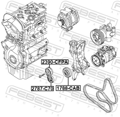 Deflection/Guide Pulley, V-ribbed belt