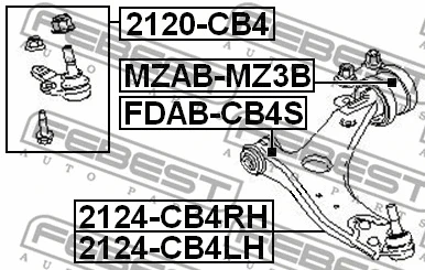 Mounting, control/trailing arm