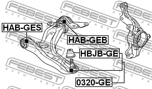 Mounting, control/trailing arm